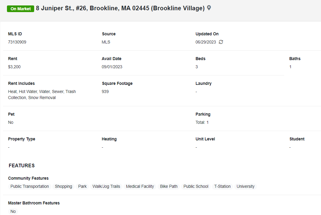 28 Juniper St. - Brookline Village